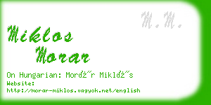 miklos morar business card